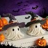 1PC Halloween Horror Hat Ghost Resin Craft Home Decor Scary Ornament Decoration Party Gift Spooky Collectible Art Fairy Garden