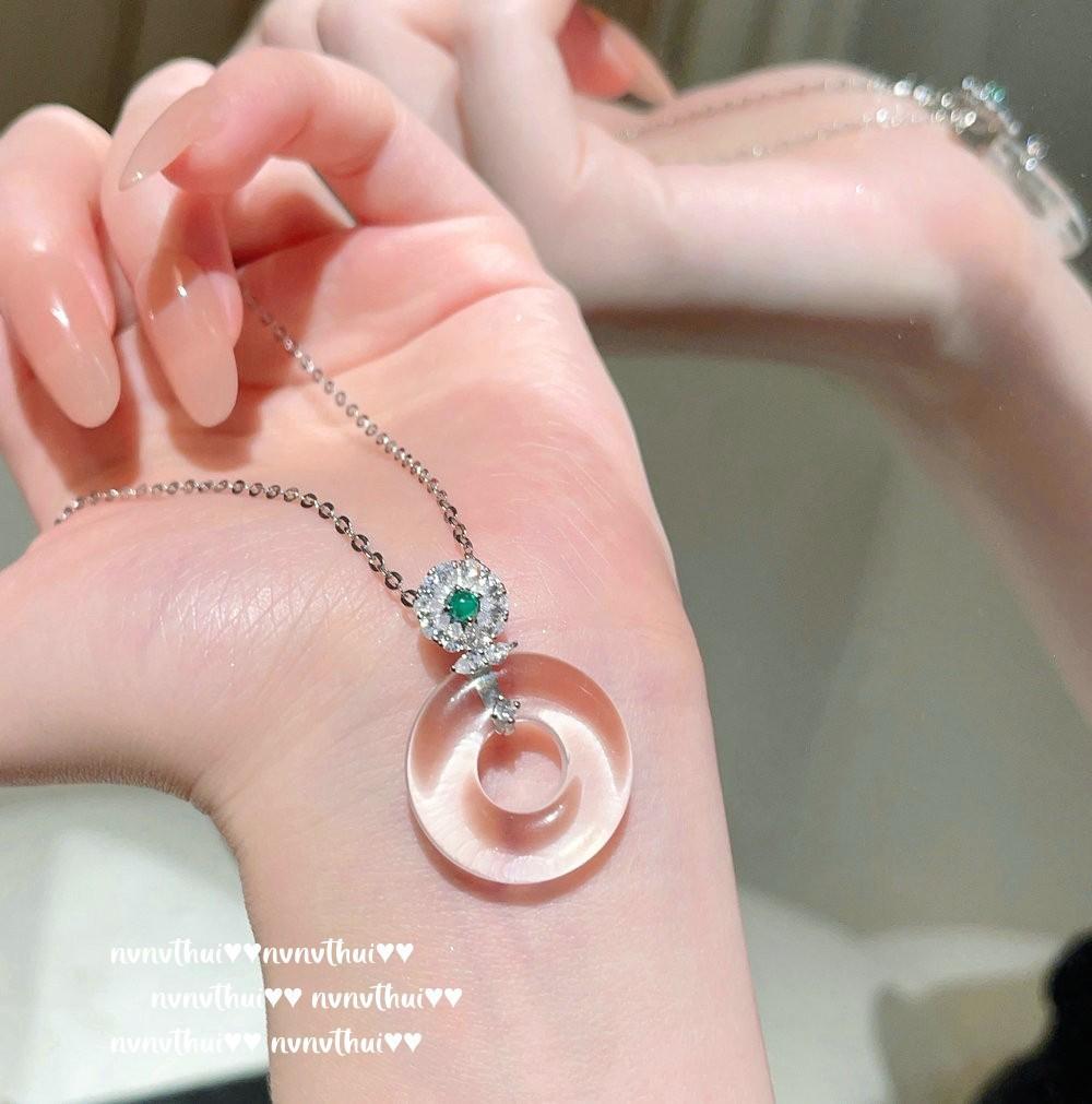 Hui Jewelry Garnet Red Bow Gem Necklace, Rich Family Daughter, New Red Bow Zircon Ring