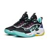 Anta Youth  Non-Slip Shock Absorbing Durable Mid-Top Basketball Shoes Kids Sneakers Black Silver Blue 312221111-3
