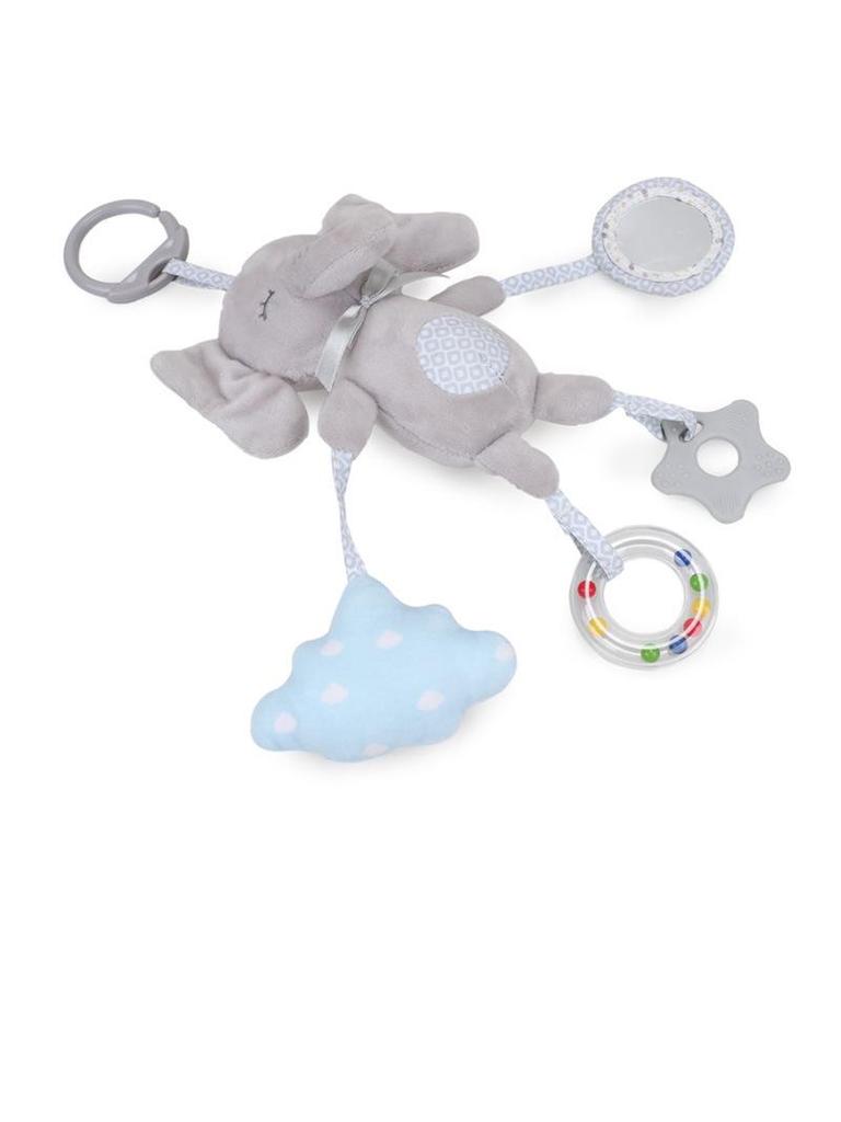 Baby Plush Animal Teether with Music, Jingling Sound, and Mirrored Crib Pendant
