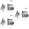 Durable Stainless Steel Dryer Vent Cover Waterproof Square Wall Exhaust Cover Round Duct Ventilation Cover Building Ventilation