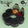 Colorful 7-Day Round Travel Pill Box with 7 Compartments - Weekly Medicine Dispenser
