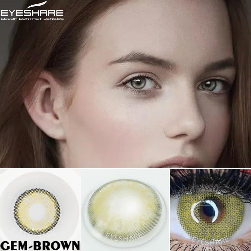 EYEHSARE Color Contact Lenses For Eyes 2pcs Natural Colored Lens Blue Pink Beauty Contact Lenses Eye Yearly Cosmetic Color Lens