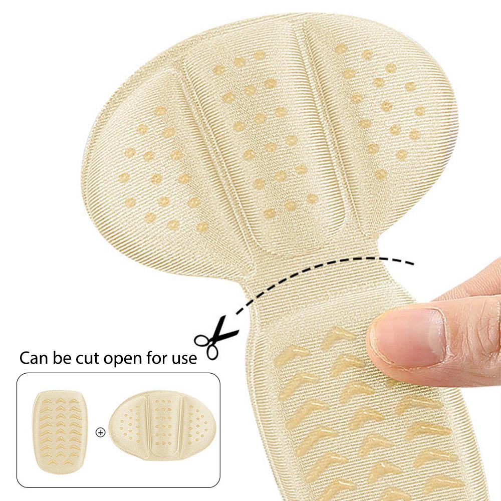 Non Slip Heel Stickers Size Reducer T-Shaped Shoes Insoles Pain Relief Breathable Heel Protection Feet Pads Foot Care Pad