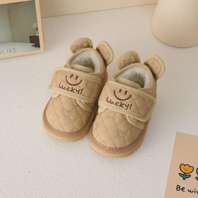 Winter Baby Snow Boots Toddlers Non-Slip Soft Sole Infant First Walker Shoes Warm Fleece Lined Cotton Footwear