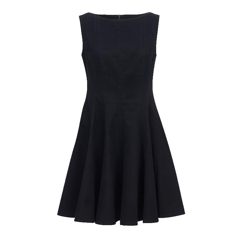 VEROMODA Women's Sleeveless French Style Denim A-line Dress