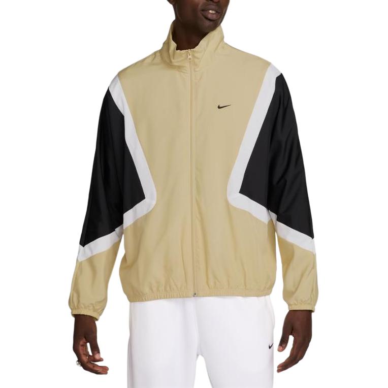 Nike Color Block Retro Sports Jacket With Zipper Long Sleeve Men Jacket Brown FZ0249-783