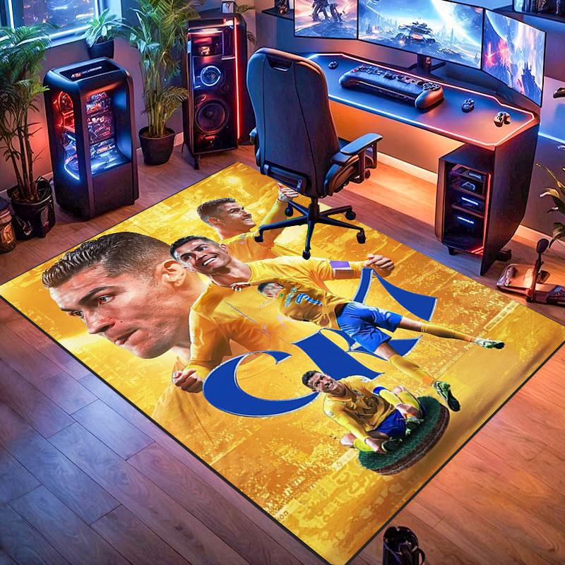 Dynamic Soccer Action carpet printing Doormat Bathroom mat Office chair cushion Art