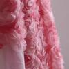3D Rose Flower Lace Fabric for Wedding Dress and Gown Designer Fabric  DIY Home Textile Cushion Background Decor Cloth