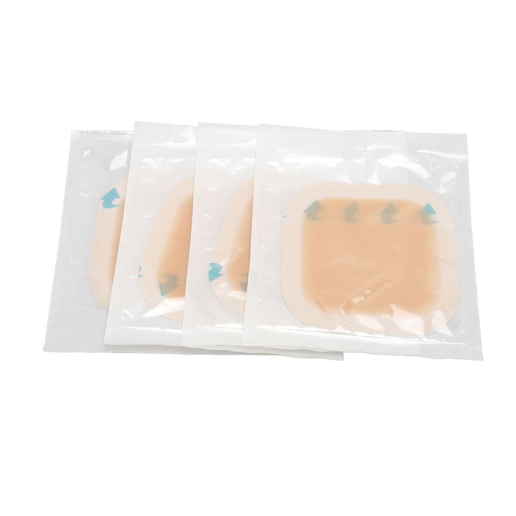 4pcs Hydrocolloid Wound Dressing Ultra Thin Self Adhesive Fast Healing Waterproof Bedsore Wound Dressing for Bedsore
