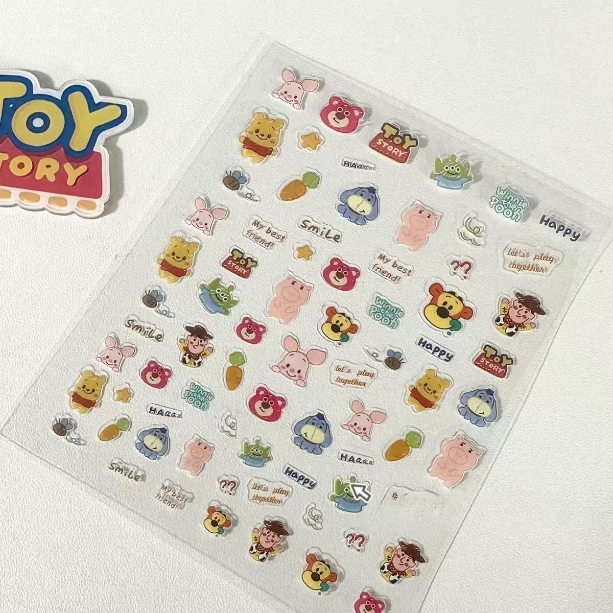 

Cangmi новый мультфильм милая девушка сердце высококачественный маникюр наклейка ПВХ прозрачный клей задняя часть Di креативный T261-Toy Story