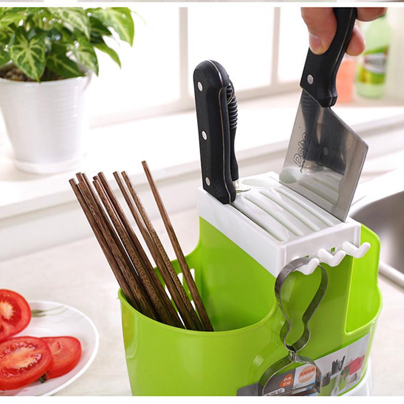 1Pc Storage Holders Racks Kitchen Drain Chopsticks Cage Hollow Cutlery Drainer Spoon Fork Knife Shelf Holder