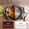 30cm 201 Stainless Steel Divided Hot Pot