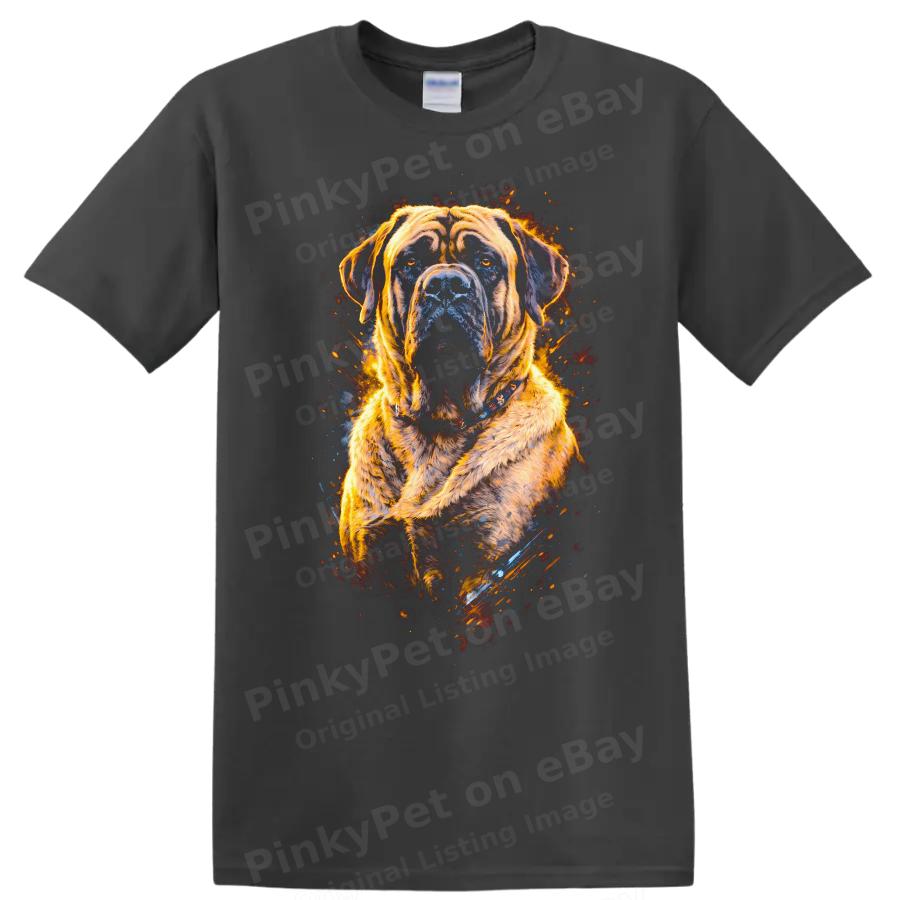 Mastiff Dog Portrait T Shirt Cool Graphic Art for Pet Lovers Tee