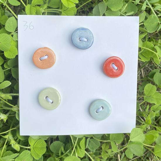 Rainbow Ceramic Button Fasteners for DIY Knitting & Doll Clothes (12/15mm)