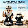 Handcrafted Resin Nautical Captain Dwarf Figurine Desktop Decor Home Office Bookshelf