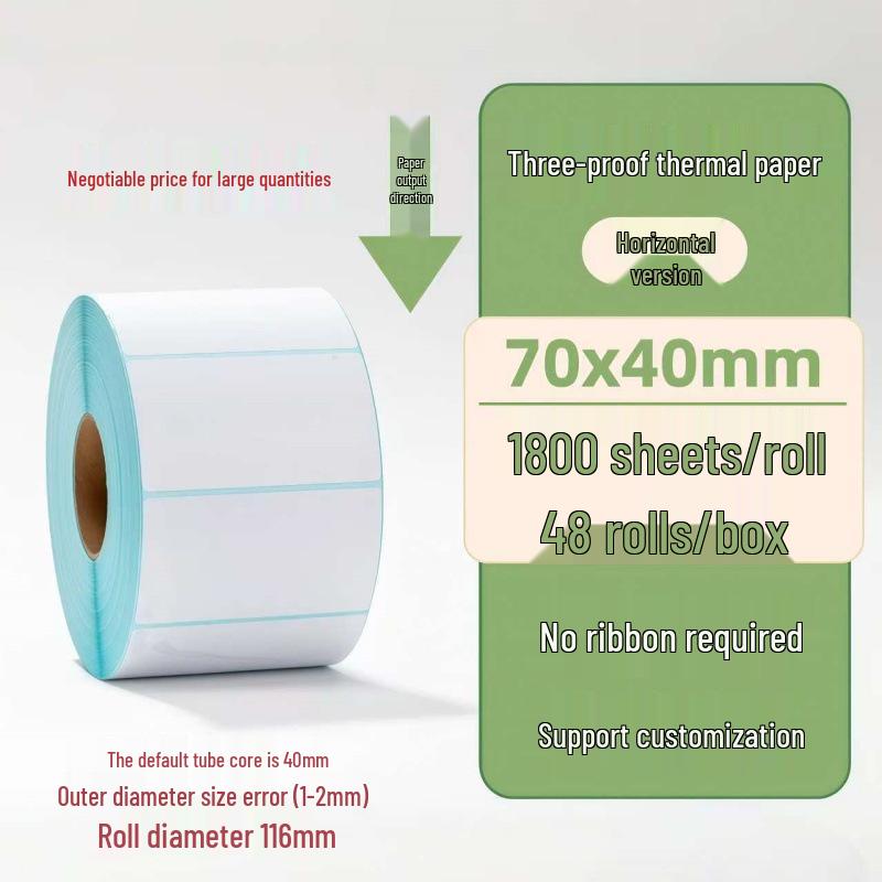 Samoprzylepne etykiety termiczne na kody kreskowe 100×150 mm - Trwałe i wodoodporne do logistyki