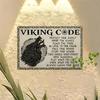 Viking Metal Wall Art Tin Sign 8x12 Inch Aluminum Rustic Pub Decor Garage Man Cave