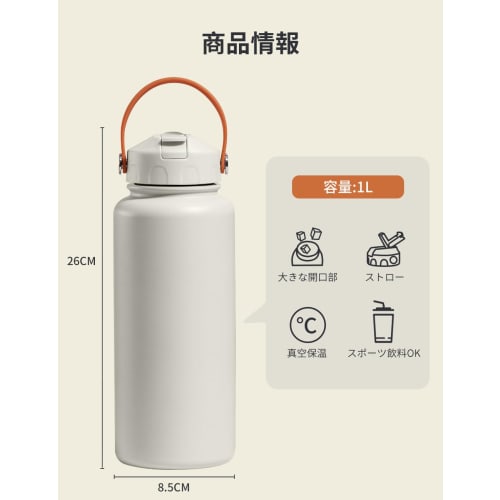 Blackube Water Bottle with Straw, 1 Liter Vacuum-Walled Sports Bottle, Large Capacity, Stainless Steel Thermos, Perfect for Girls and Boys, Taxi Drive