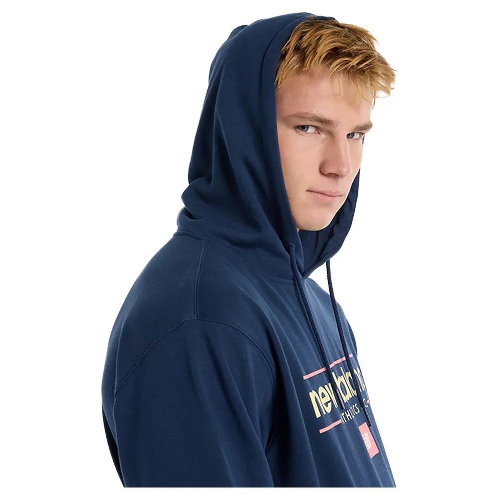 New Balance Толстовка с капюшоном Relaxed Linear Athletics