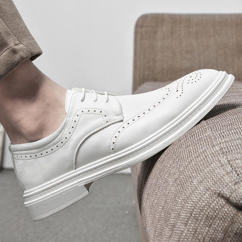 Fashion Casual Business Men's Leather Shoes Vintage Classic Gentleman Style Groom's Wedding Leisure Party Daily outdoor shoes Brogue