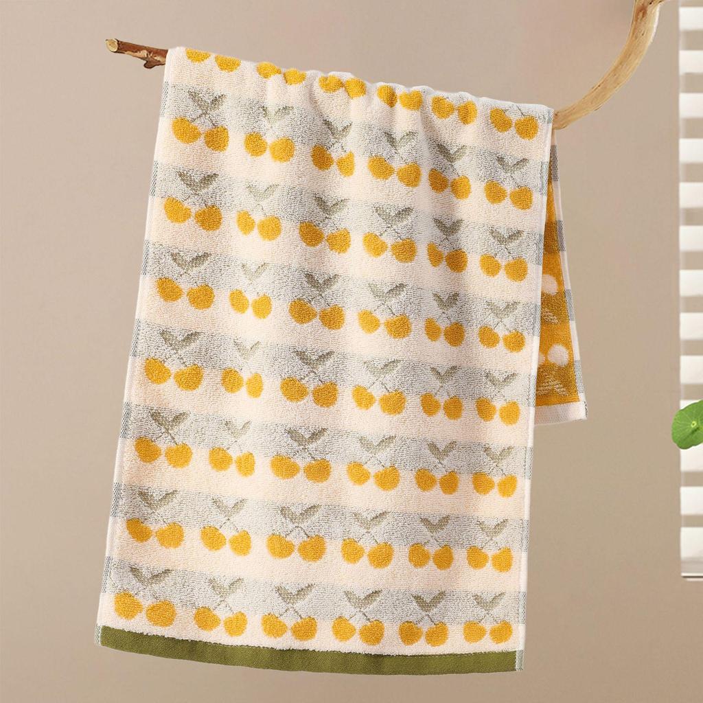 Kolorowy Ręcznik do Twarzy dla Par w Kropki, 100% Bawełna, Barwiony Przędzą Zero-Twist, Pogrubiony 110g, 35x75cm