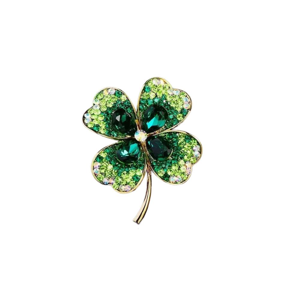 1-piece Four-leaf Clover-shaped Brooch, A High-end Accessory for Clothing, Hats, and Scarves, Featuring An Elegant and Vintage