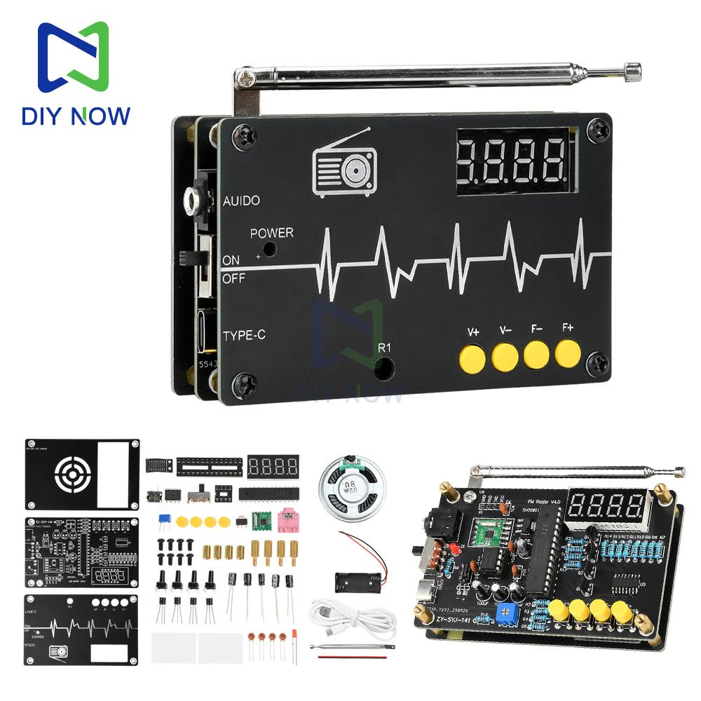 DC 5V DIY Digital FM Radio Kit 87-108MHz Adjustable Frequency RDA5807M FM Electronic Soldering Practice Assembly DIY Loose Parts