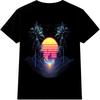 Synthwave T Shirt Retro 80s Neon Sunset City Palm Trees Vaporwave Tee 2