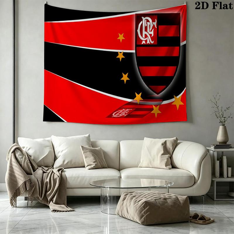 CR Flamengo Wall Tapestry Aesthetic Wall Hanging Printed Fabric Blanket Decorative Tapestries for Bedroom Living Room Home Decor