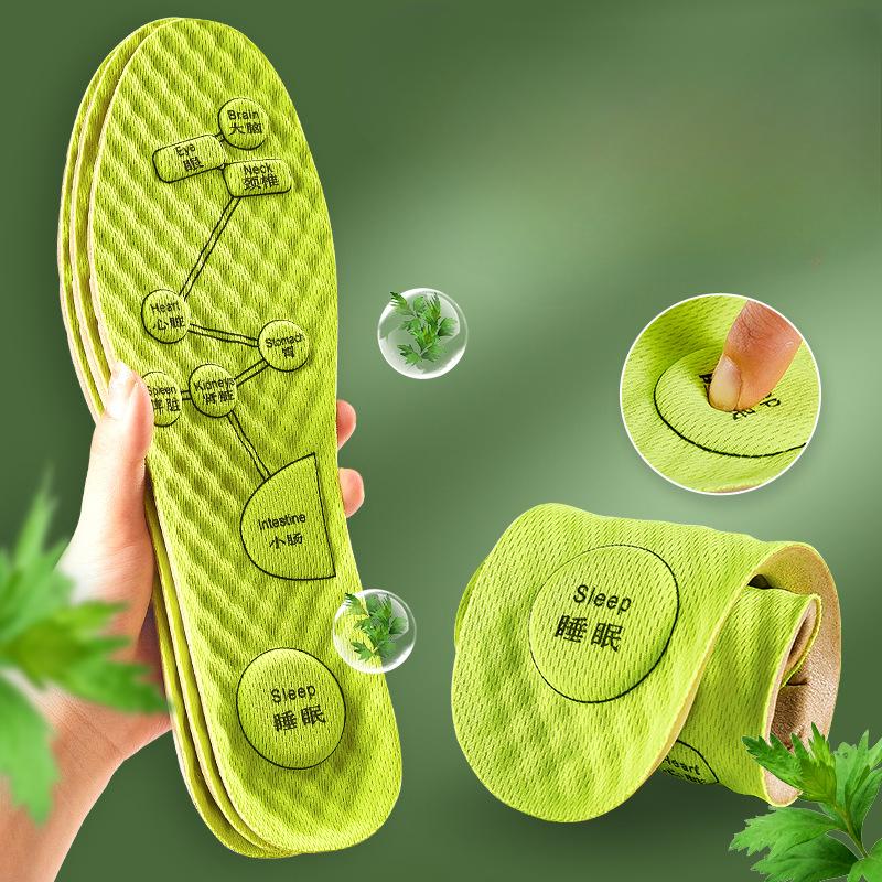 Orthopedic Support Soft Mesh Insoles with Massage Function for Men and Women