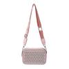 Diamond-encrusted texture and fashionable temperament 2025 new large-capacity casual broadband single shoulder crossbody small square bag women