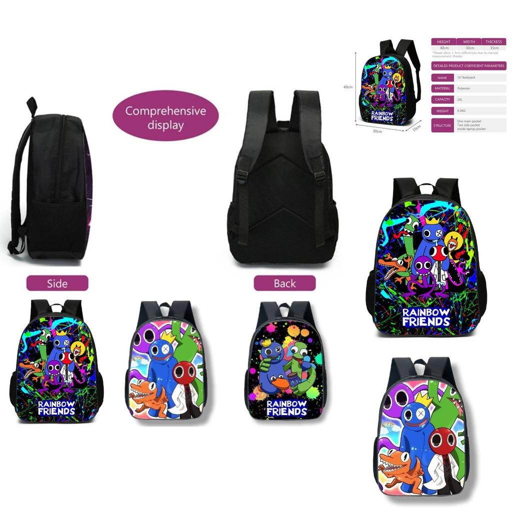 Colorful Roblox Rainbow Friends School Backpack With Breathable Nylon Material