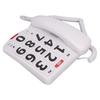 Big Button Phone Simple Classic Adjustable Volume Home Landline Phones for Seniors White