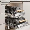 Lantuan stapelbarer Geschirr- und Schüsselständer zum Abtropfen für unter den Schrank