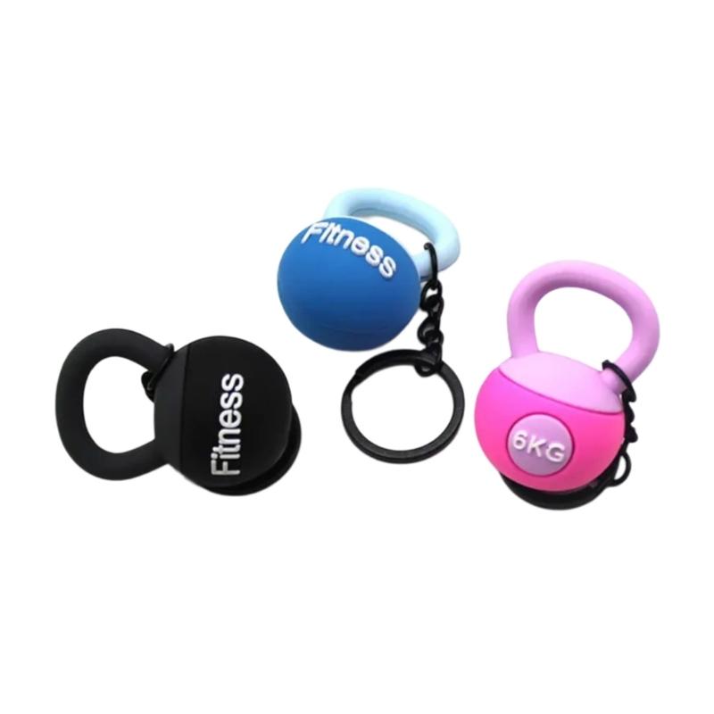 3D Kettlebell Keychain Bag Accessory Portable Kettlebell Keychain Pendant Keyrings Charm For Decorating Keys And Bags