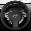 Car Steering Wheel Cover Hand-Stitche Black  Leather For Nissan Qashqai J10 X-TRAIL NV200 2008-2012 Car-Styling 2009-2012