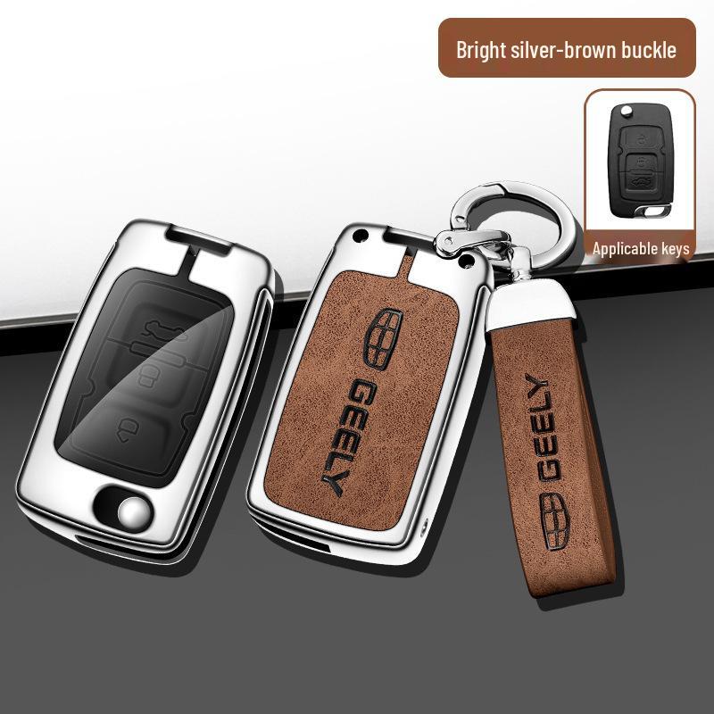 Geely Emgrand EC8/GX7 Key Cover with Metal Shell & Leather Bag