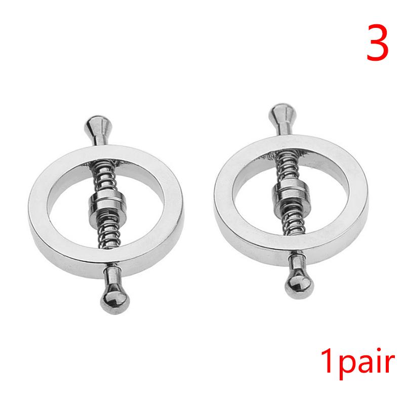 Adjustable Metal Nipple Clamps 1 Pair Breast Spring Stimulator for Role Play Bondage Adult Games Couple Restraint Accessories