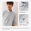 Navigare Men's Combed Cotton Long-Sleeve Striped Shirt