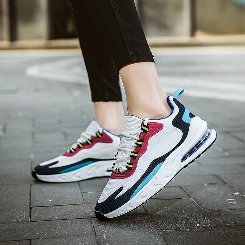 Running Shoes Men Lightweight Anti-slip Casual Sneakers Men Color-blocked Thick Sole Comfortable Soft Lace-up Sports Shoes Men