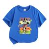 Kids Boys Girls 100% Cotton Crew Neck Short Sleeve T-Shirt,