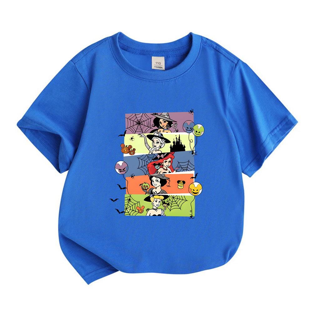 Kids Boys Girls 100% Cotton Crew Neck Short Sleeve T-Shirt,