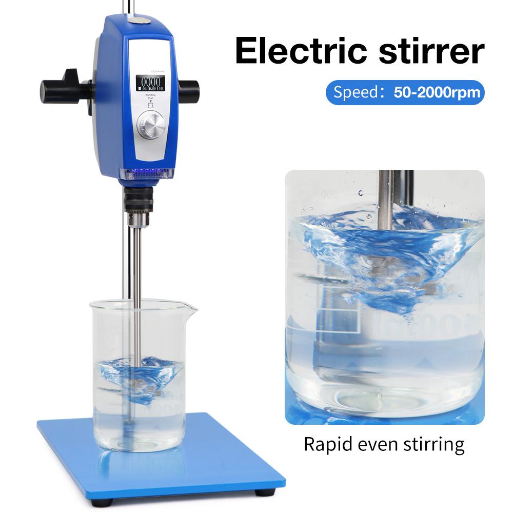 Overhead Stirrer 220V 50-2000 RPM Digital Display Cantilever Mixer Laboratory Stirrer Powerful Electric Lab Mixer