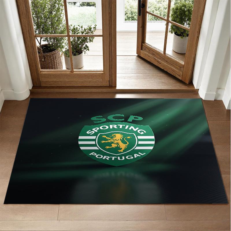 Sporting CP FC Design Crystal Velvet Rug Soft Decorative Mat for Bedroom Entrance