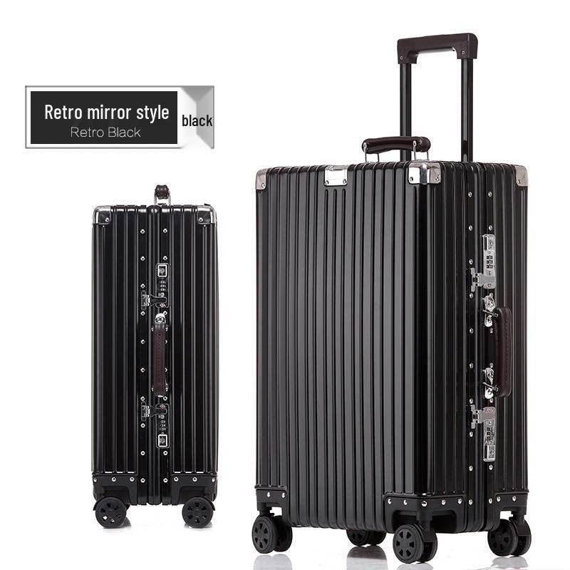 20-Inch Aluminum-Magnesium Alloy Carry-On Suitcase with Password Lock and Metal Frame