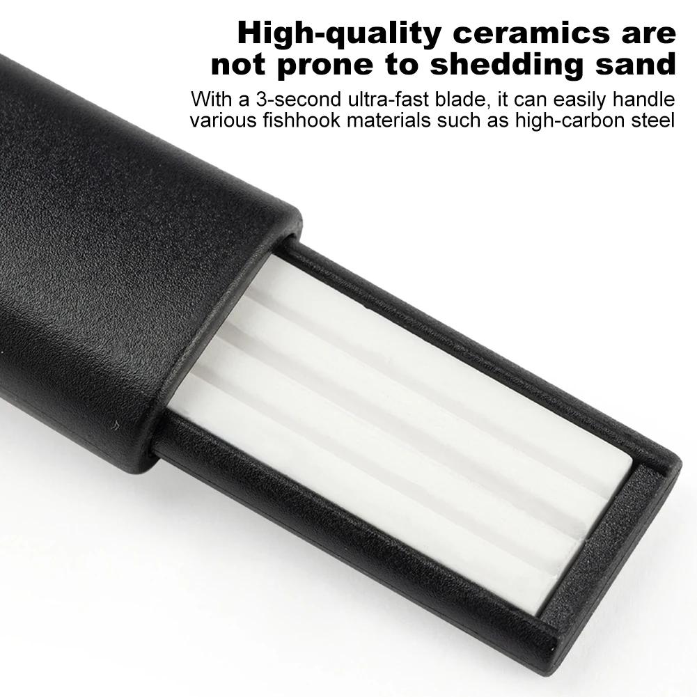 1-5X Fishing Grinding Hook Sharpener Portable Fish Hook Sharpen Tool Groove Fishing Hook Sharpening Hone Saltwater Freshwater