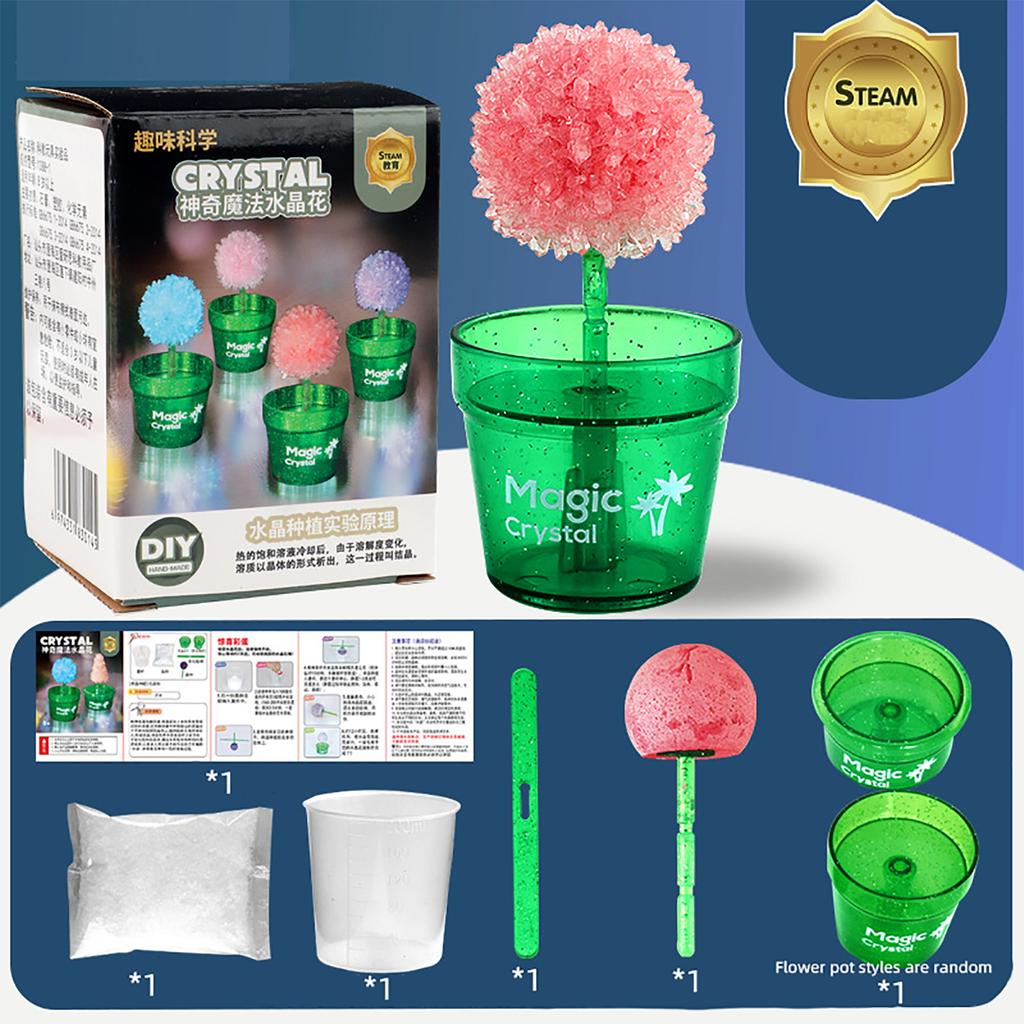 Science Experiment Crystal Planting Diy Creative Flower Shaped Crystal Tree Fun Parent-Child Experiment Set