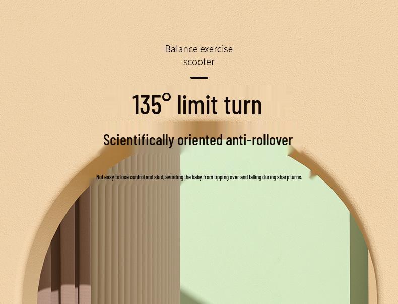 Trotinetă de echilibru cu patru roți Alpaca pentru bebeluși cu vârsta între 1-3 ani