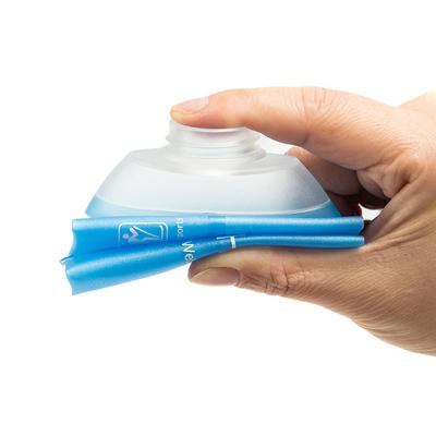 Garrafa de água dobrável de 150/250/500 ml, frasco de TPU, frasco macio dobrável para maratona, corrida, acampamento, ciclismo
